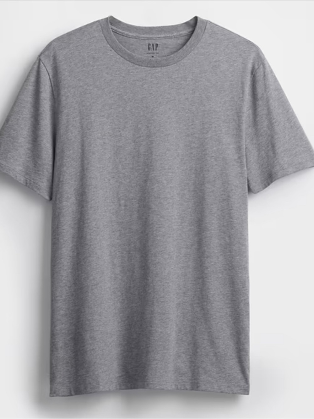 GAP Men's Short Sleeve Crewneck T-Shirt — Heather Gray